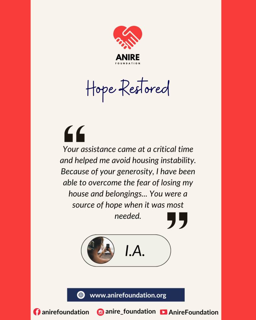 Anire Foundation - stories of impact